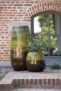 Vase Olive Keramik Grün Large