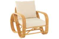 Arm Chair+Cushion Rattan/Textile