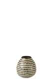 Vase Ball Striped Shell/Bamboo
