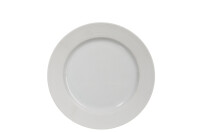 Plate Stripes Porcelain White