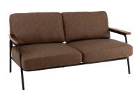 Sofa 2  Person Metal/Pu Brown