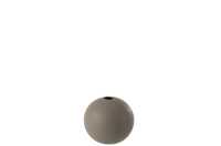 Vase Ball Ceramic Dark Grey Small