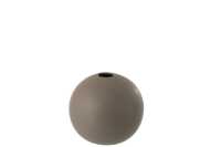 Vase Ball Ceramic Dark Grey Medium