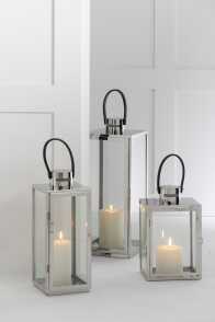 Lantern Rectangle Metal/Glass