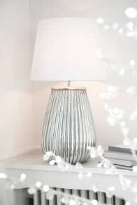Lampe Lignes + Abat-Jour Ceramique