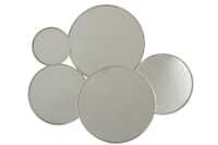 Specchio 5 Cerchi Metallo Argento