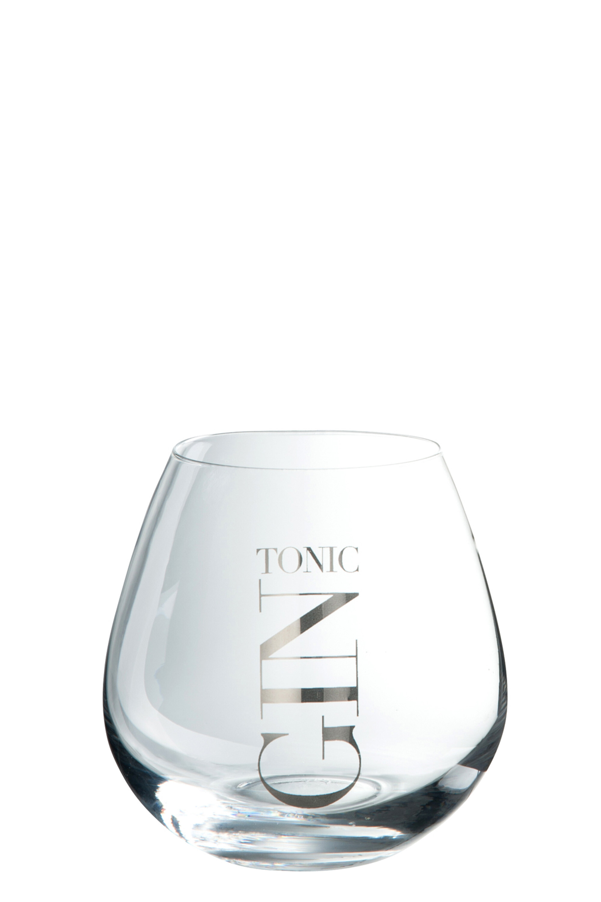 Glas Gin Tonic Kugel Tief Tr/Sil | J-line by Jolipa