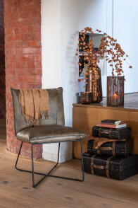 Lounge Chair Avi Leather/Iron