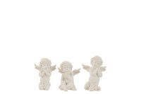 Angel Kneeling Poly White Small