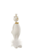 Cat With Hat Poly White/Gold