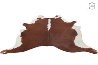 Cow Skin Leather Brown/White 3-4M²