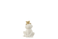 Frog Crown Porcelain White/Gold