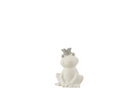 Frog Crown Porcelain White/Silver