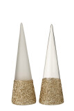 Cone Flakes Bottom Glass Gold