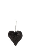Heart Hanger Plastic Black Small