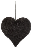 Heart Hanger Plastic Black Large
