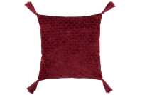 Cushion Pattern Cotton Dark Red