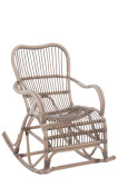 Rocking Chair Rattan Grey 