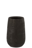 Vase Irregular Rough Ceramic Black