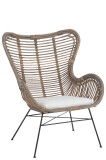 Chair+Cushion Rattan/Metal Natural