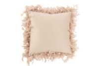 Coussin Plumes Polyester Rose