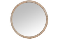 Mirror Round Wood Natural Large