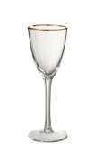 Bicchiere Di Vino Bianco Oro Bordo