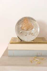 Paperweight Bubble Glass Gold