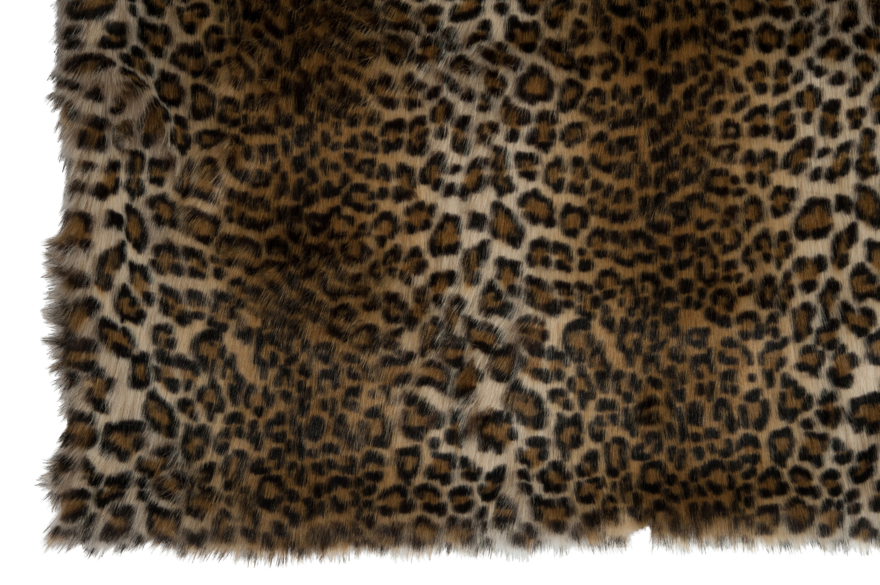 Hoelahoep alleen neutrale Plaid Nepbont Leopard Zw/Br | J-line by Jolipa