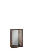 Mirror Rectangular Wood Brown