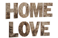 Letters Love/Home Wood Natural