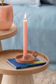 Box Of 6 Table Candles Terracotta