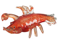 Paperweight Lobster Glass Rood