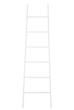 Leiter 6 Treppen Metall Weiß