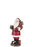 Santa Claus Standing Polyresin Red