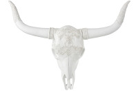Skull Deer Hanging Polyresin White
