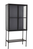 Cupboard 3 Shelves Metal/Glass