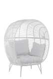 Stuhl Lounge Oval Stahl Weiß