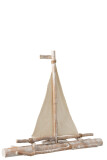 Boat+Sails Branches Fir Wood White