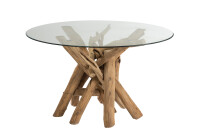 Table Round Branch Wood/Glass
