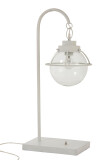 Lamp Ball Hang Metal/Glass White