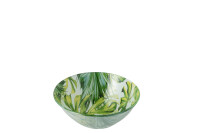 Bowl Leaves Round Glass