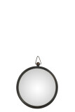 Mirror Curved Metal Black Small