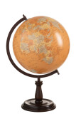 Globe On Foot Wood Ochre Large