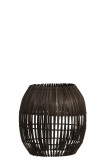Lamp Shade Stripe Bamboo Brown
