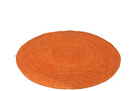 Carpet Round Jute Orange