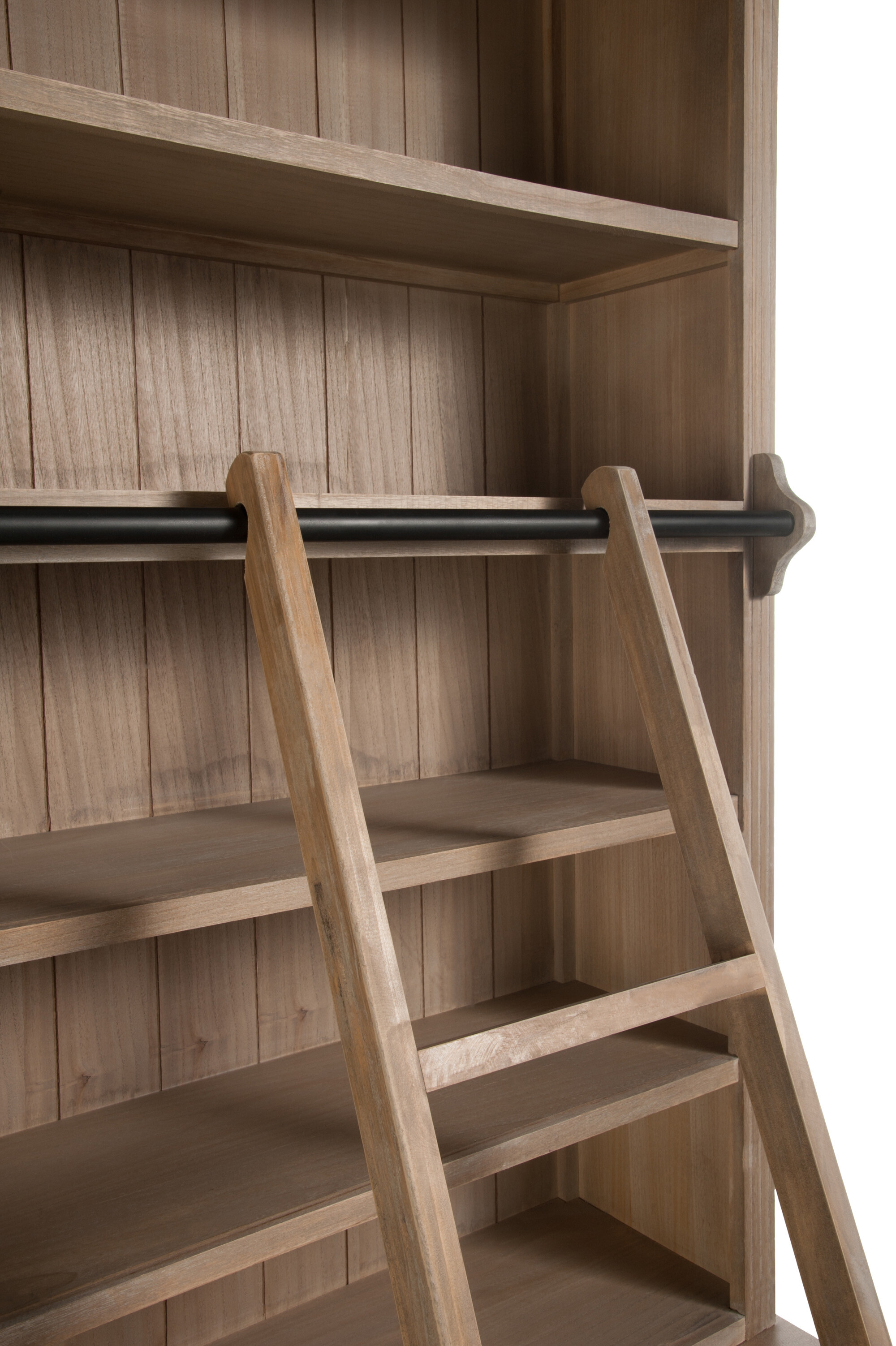 slinger Effectief Schat Bibliotheekkast + Ladder Ht Grey W | J-line by Jolipa