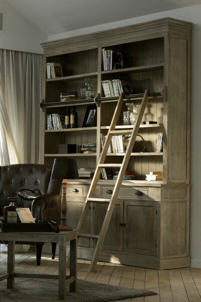 Bibliotheekkast + Ladder Ht Grey W | Jolipa