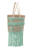 Beach Bag Crocheted Cotton Mint