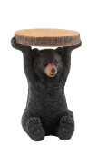 Side Table Bear Poly Dark Brown